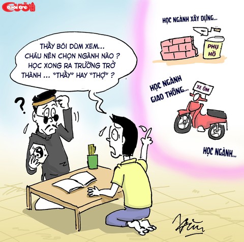 Biếm họa: chọn ngành hay để ngành chọn mình? - Ảnh 3. Biếm họa: chọn ngành hay để ngành chọn mình? - Ảnh 3.