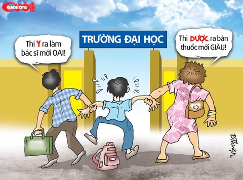 Biếm họa: chọn ngành hay để ngành chọn mình? - Ảnh 5. Biếm họa: chọn ngành hay để ngành chọn mình? - Ảnh 5.