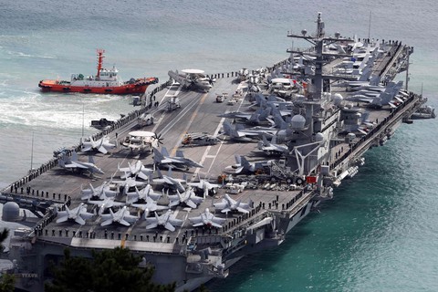 Tàu sân bay Mỹ USS Ronald Reagan đến Philippines sau khi tuần tra Biển Đông - Ảnh 1. Tàu sân bay Mỹ USS Ronald Reagan đến Philippines sau khi tuần tra Biển Đông - Ảnh 1.