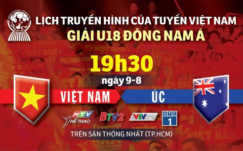 Lịch trực tiếp U18 Việt Nam gặp Úc ở giải U18 Đông Nam Á 2019 - Ảnh 1. Lịch trực tiếp U18 Việt Nam gặp Úc ở giải U18 Đông Nam Á 2019 - Ảnh 1.
