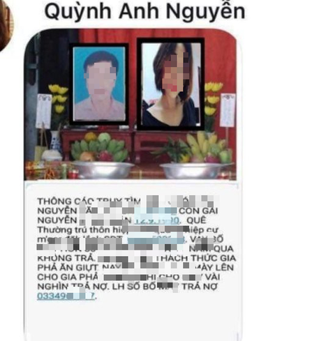 Bỗng dưng bị truy nã bằng ‘tế sống’ trên Facebook để... đòi nợ - Ảnh 1. Bỗng dưng bị truy nã bằng ‘tế sống’ trên Facebook để... đòi nợ - Ảnh 1.