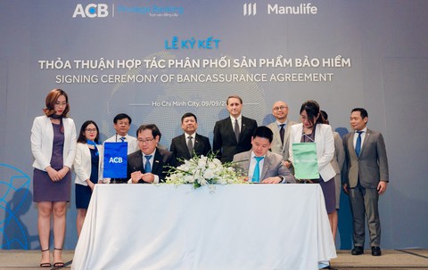 Ngân hàng Á Châu (ACB) triển khai bán bảo hiểm Manulife - Ảnh 1. Ngân hàng Á Châu (ACB) triển khai bán bảo hiểm Manulife - Ảnh 1.