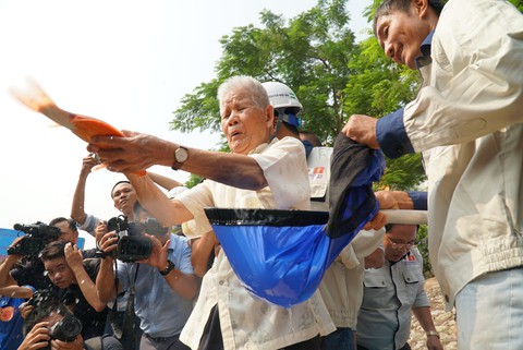Thả cá Koi Nhật Bản xuống sông Tô Lịch - Ảnh 5. Thả cá Koi Nhật Bản xuống sông Tô Lịch - Ảnh 5.