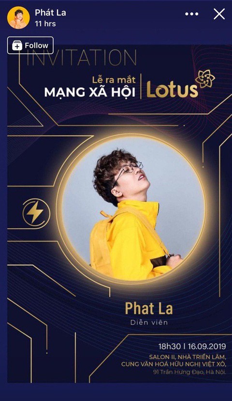 Sao Vbiz, hot-teen đồng loạt khoe thiệp mời ra mắt MXH Lotus - Ảnh 17. Sao Vbiz, hot-teen đồng loạt khoe thiệp mời ra mắt MXH Lotus - Ảnh 17.