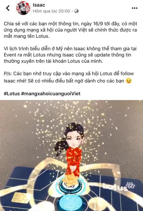 Sao Vbiz, hot-teen đồng loạt khoe thiệp mời ra mắt MXH Lotus - Ảnh 5. Sao Vbiz, hot-teen đồng loạt khoe thiệp mời ra mắt MXH Lotus - Ảnh 5.