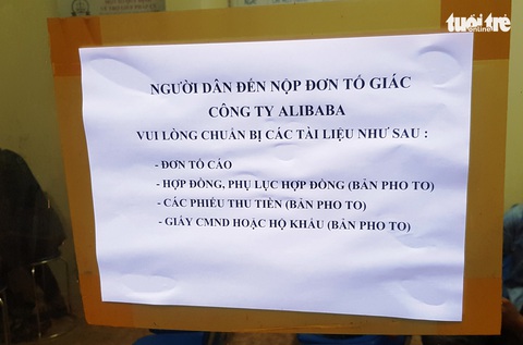 450 người đã nộp đơn tố cáo Công ty Alibaba lừa đảo - Ảnh 2. 450 người đã nộp đơn tố cáo Công ty Alibaba lừa đảo - Ảnh 2.