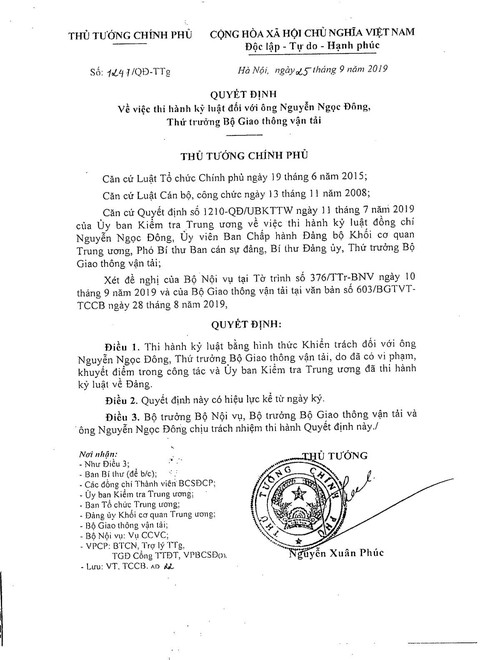 Kỷ luật ba thứ trưởng, một cựu thứ trưởng Bộ Giao thông vận tải - Ảnh 3. Kỷ luật ba thứ trưởng, một cựu thứ trưởng Bộ Giao thông vận tải - Ảnh 3.
