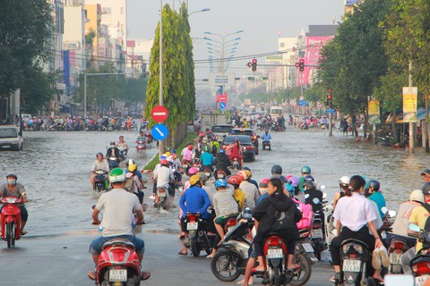 Ngập lịch sử, cả Cần Thơ và Vĩnh Long lênh láng nước trên phố - Ảnh 3. Ngập lịch sử, cả Cần Thơ và Vĩnh Long lênh láng nước trên phố - Ảnh 3.