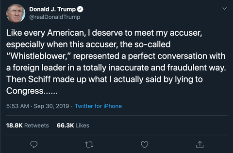 Tổng thống Trump muốn gặp ‘người thổi còi’ khiến ông bị đòi luận tội - Ảnh 2. Tổng thống Trump muốn gặp ‘người thổi còi’ khiến ông bị đòi luận tội - Ảnh 2.