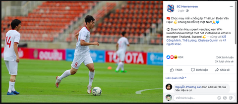 CLB Heerenveen gây sốt khi chúc Văn Hậu may mắn trong trận gặp Thái Lan - Ảnh 1. CLB Heerenveen gây sốt khi chúc Văn Hậu may mắn trong trận gặp Thái Lan - Ảnh 1.