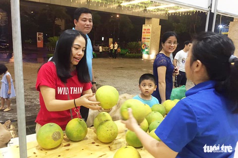 Thanh niên giải cứu bưởi cho bà con vùng lũ trong đêm - Ảnh 5. Thanh niên giải cứu bưởi cho bà con vùng lũ trong đêm - Ảnh 5.