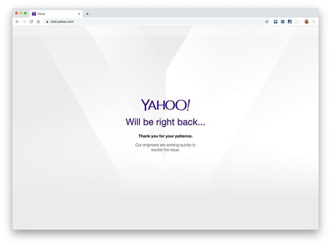 Yahoo Mail bất ngờ sự cố, người dùng lao đao - Ảnh 1. Yahoo Mail bất ngờ sự cố, người dùng lao đao - Ảnh 1.