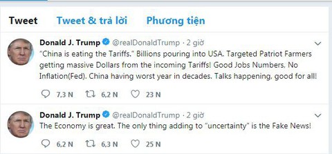 Ông Trump: Trung Quốc đang trải qua năm tháng tồi tệ nhất - Ảnh 2. Ông Trump: Trung Quốc đang trải qua năm tháng tồi tệ nhất - Ảnh 2.
