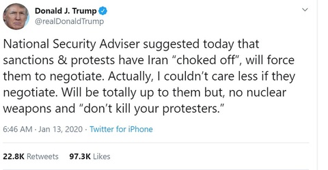 Ông Trump: Không quan tâm Iran có đàm phán không - Ảnh 2. Ông Trump: Không quan tâm Iran có đàm phán không - Ảnh 2.