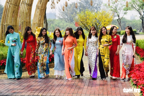 Cận cảnh đường hoa rước lộc đồng hoa Phú Mỹ Hưng Tết Canh Tý - Ảnh 1. Cận cảnh đường hoa rước lộc đồng hoa Phú Mỹ Hưng Tết Canh Tý - Ảnh 1.