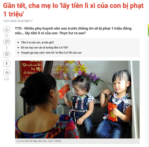 Tiền lì xì và bài học về cách xài tiền - Ảnh 1. Tiền lì xì và bài học về cách xài tiền - Ảnh 1.