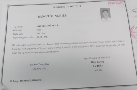 Đi Trung Quốc học nghiên cứu sinh, giảng viên trường chính trị đem về bằng tiến sĩ... giả - Ảnh 1. Đi Trung Quốc học nghiên cứu sinh, giảng viên trường chính trị đem về bằng tiến sĩ... giả - Ảnh 1.