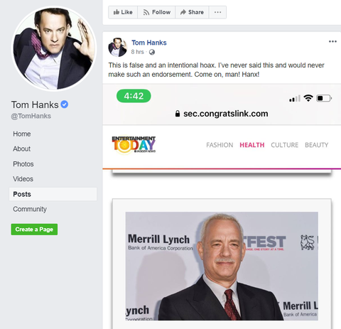 Tom Hanks bức xúc vì bỗng dưng thành người quảng cáo cần sa - Ảnh 1. Tom Hanks bức xúc vì bỗng dưng thành người quảng cáo cần sa - Ảnh 1.
