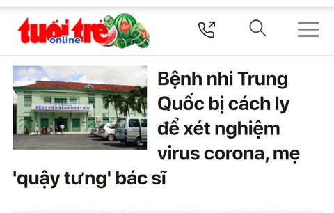 Hai bệnh nhi Trung Quốc ở Khánh Hòa âm tính virus corona - Ảnh 1. Hai bệnh nhi Trung Quốc ở Khánh Hòa âm tính virus corona - Ảnh 1.