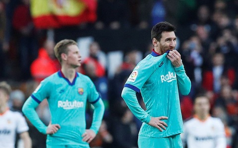 Messi bất lực, Barcelona nhận thất bại trước Valencia - Ảnh 1. Messi bất lực, Barcelona nhận thất bại trước Valencia - Ảnh 1.