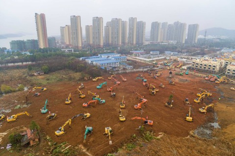 Chùm ảnh bệnh viện 1.300 giường bệnh ở Vũ Hán sau 3 ngày xây dựng - Ảnh 4. Chùm ảnh bệnh viện 1.300 giường bệnh ở Vũ Hán sau 3 ngày xây dựng - Ảnh 4.