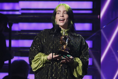Billie Eilish thắng lớn tại lễ trao giải Grammy 2020 - Ảnh 4. Billie Eilish thắng lớn tại lễ trao giải Grammy 2020 - Ảnh 4.
