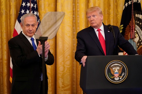 Ông Trump công bố kế hoạch hòa bình Trung Đông, các nước phản ứng trái chiều - Ảnh 1. Ông Trump công bố kế hoạch hòa bình Trung Đông, các nước phản ứng trái chiều - Ảnh 1.