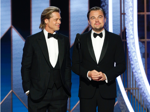 Brad Pitt và Leonardo khiến fan ‘phát cuồng’ tại Quả cầu vàng 2020 - Ảnh 1. Brad Pitt và Leonardo khiến fan ‘phát cuồng’ tại Quả cầu vàng 2020 - Ảnh 1.