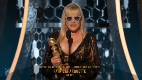 Patricia Arquette giành Quả cầu vàng cho Nữ diễn viên phụ xuất sắc nhất trong phim nhiều tập, ngắn tập hoặc phim điện ảnh chiếu truyền hình (Best Supporting Actress in a Series, Limited Series or TV Movie) với vai diễn của cô trong The Act! Patricia Arquette giành Quả cầu vàng cho Nữ diễn viên phụ xuất sắc nhất trong phim nhiều tập, ngắn tập hoặc phim điện ảnh chiếu truyền hình (Best Supporting Actress in a Series, Limited Series or TV Movie) với vai diễn của cô trong The Act!