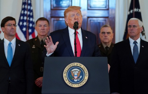 Ông Trump: Không có thương vong nào, Mỹ sẽ tăng trừng phạt kinh tế với Iran - Ảnh 2. Ông Trump: Không có thương vong nào, Mỹ sẽ tăng trừng phạt kinh tế với Iran - Ảnh 2.