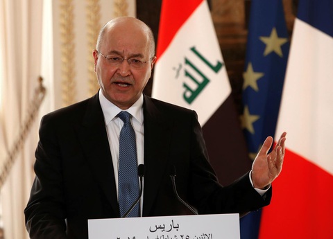 Tổng thống Iraq lên án hành động đáp trả Mỹ của Iran - Ảnh 1. Tổng thống Iraq lên án hành động đáp trả Mỹ của Iran - Ảnh 1.