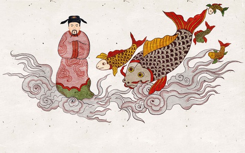 Ông Táo đi bộ - Ảnh 1. Ông Táo đi bộ - Ảnh 1.