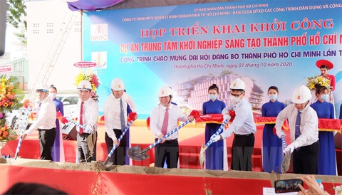Khởi công xây dựng Trung tâm khởi nghiệp sáng tạo TP.HCM - Ảnh 1. Khởi công xây dựng Trung tâm khởi nghiệp sáng tạo TP.HCM - Ảnh 1.