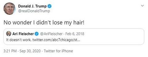 Ông Trump bất ngờ phát hiện lý do mình không bị hói - Ảnh 2. Ông Trump bất ngờ phát hiện lý do mình không bị hói - Ảnh 2.