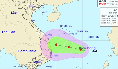Áp thấp nhiệt đới cách Song Tử Tây hơn 200km, từ Quảng Trị đến Quảng Ngãi mưa to đến rất to - Ảnh 1.