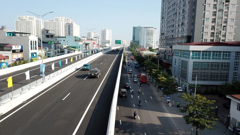 Khánh thành đường trên cao đoạn Mai Dịch - Nam Thăng Long - Ảnh 3. Khánh thành đường trên cao đoạn Mai Dịch - Nam Thăng Long - Ảnh 3.