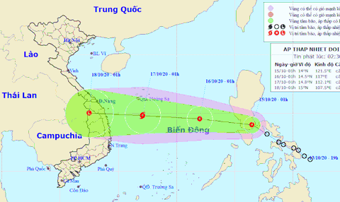 Áp thấp nhiệt đới có thể mạnh lên thành bão, hướng vào miền Trung - Ảnh 1. Áp thấp nhiệt đới có thể mạnh lên thành bão, hướng vào miền Trung - Ảnh 1.