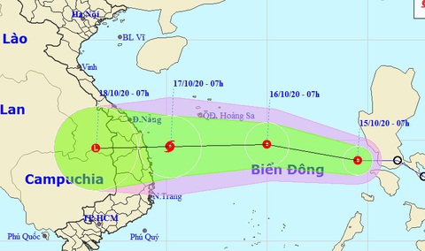 Áp thấp nhiệt đới đã vào Biển Đông, hướng vào miền Trung - Ảnh 1. Áp thấp nhiệt đới đã vào Biển Đông, hướng vào miền Trung - Ảnh 1.