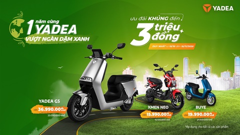YADEA gửi thông điệp ý nghĩa với chương trình 1 năm cùng YADEA vượt ngàn dặm xanh - Ảnh 1. YADEA gửi thông điệp ý nghĩa với chương trình 1 năm cùng YADEA vượt ngàn dặm xanh - Ảnh 1.