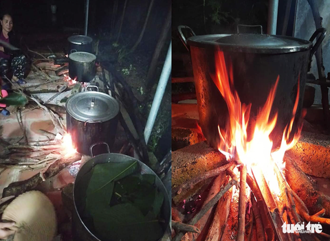 Bà con Nghệ An nấu bánh chưng gửi vô vùng lũ Hà Tĩnh, Quảng Bình - Ảnh 4. Bà con Nghệ An nấu bánh chưng gửi vô vùng lũ Hà Tĩnh, Quảng Bình - Ảnh 4.