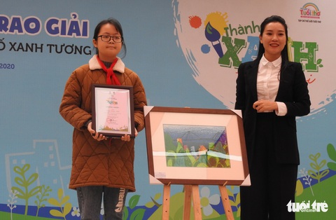 Ngộ nghĩnh thành phố xanh tương lai trong hình dung của các em thiếu nhi - Ảnh 1. Ngộ nghĩnh thành phố xanh tương lai trong hình dung của các em thiếu nhi - Ảnh 1.
