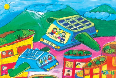 Ngộ nghĩnh thành phố xanh tương lai trong hình dung của các em thiếu nhi - Ảnh 6. Ngộ nghĩnh thành phố xanh tương lai trong hình dung của các em thiếu nhi - Ảnh 6.