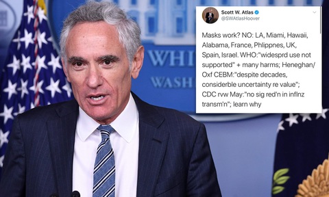 Twitter xóa bài đeo khẩu trang không có tác dụng chống corona của cố vấn ông Trump - Ảnh 1. Twitter xóa bài đeo khẩu trang không có tác dụng chống corona của cố vấn ông Trump - Ảnh 1.