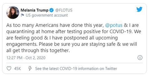 Ông Trump và vợ mắc COVID-19, chứng khoán Mỹ lao dốc - Ảnh 5. Ông Trump và vợ mắc COVID-19, chứng khoán Mỹ lao dốc - Ảnh 5.