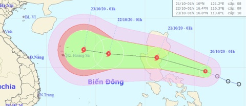 Hai ngày nữa, tâm bão lại cách quần đảo Hoàng Sa 410km, gió giật cấp 11 - Ảnh 1. Hai ngày nữa, tâm bão lại cách quần đảo Hoàng Sa 410km, gió giật cấp 11 - Ảnh 1.
