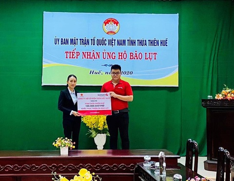 Vietlott chung tay ủng hộ đồng bào miền Trung khắc phục hậu quả thiên tai - Ảnh 1. Vietlott chung tay ủng hộ đồng bào miền Trung khắc phục hậu quả thiên tai - Ảnh 1.