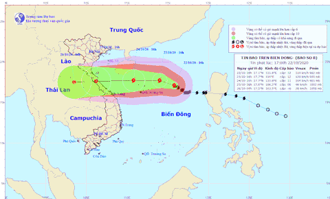 Bão số 8 đang đi chậm, sẽ suy yếu dần thành áp thấp nhiệt đới - Ảnh 1. Bão số 8 đang đi chậm, sẽ suy yếu dần thành áp thấp nhiệt đới - Ảnh 1.