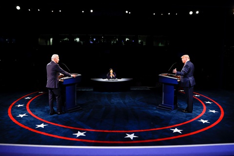 Trump - Biden tranh luận lần cuối: Bình tĩnh hơn, rõ ràng hơn - Ảnh 1. Trump - Biden tranh luận lần cuối: Bình tĩnh hơn, rõ ràng hơn - Ảnh 1.
