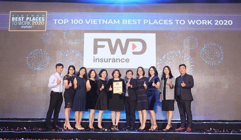 FWD vươn lên top 3 nơi làm việc tốt nhất ngành bảo hiểm Việt Nam - Ảnh 1. FWD vươn lên top 3 nơi làm việc tốt nhất ngành bảo hiểm Việt Nam - Ảnh 1.