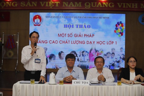 Các bên nói gì về SGK lớp 1 mới tại hội thảo của Sở GD-ĐT TP.HCM? - Ảnh 1. Các bên nói gì về SGK lớp 1 mới tại hội thảo của Sở GD-ĐT TP.HCM? - Ảnh 1.